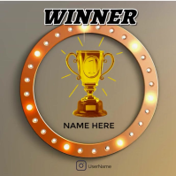 Contest Winner Announcement Post Square (1:1) template
