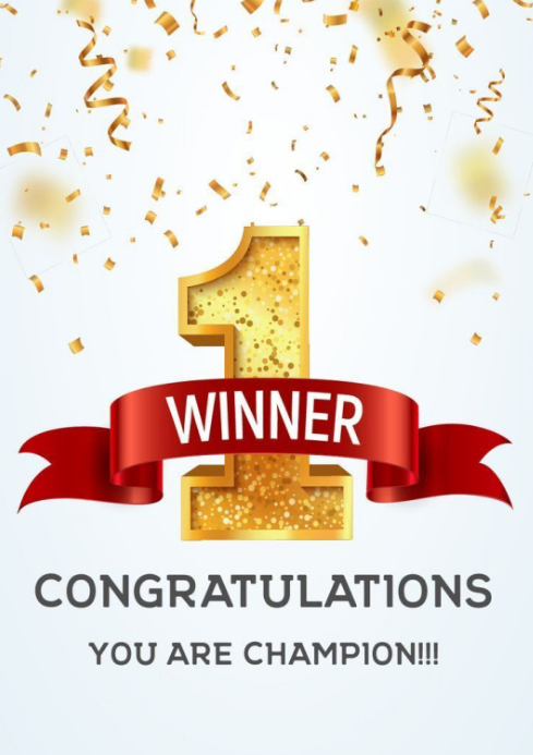 Copy of Winner Template Design | PosterMyWall
