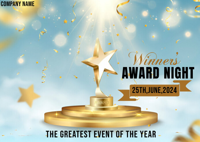 Winners award night ad design Template | PosterMyWall