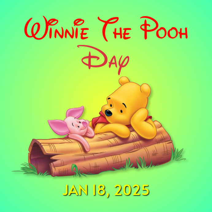 Plantilla de Winnie The Pooh Day 2025 Jan 18, 2025 Instagram Post ...