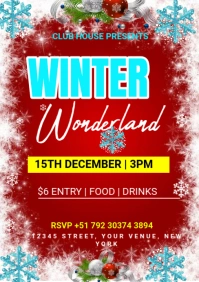 winter, winter wonderland, hello winter A5 template