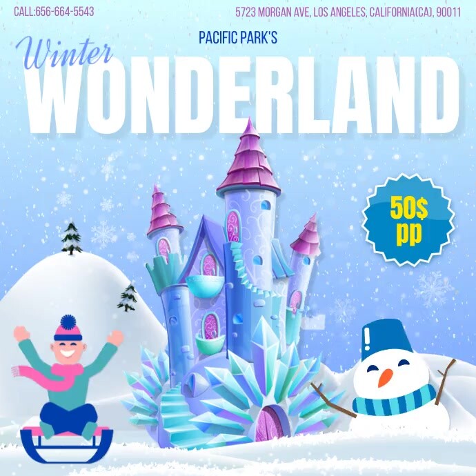 Winter, Winter Wonderland Template PosterMyWall