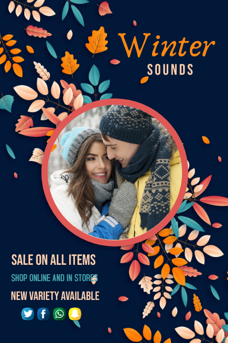 winter,Christmas, event Poster template