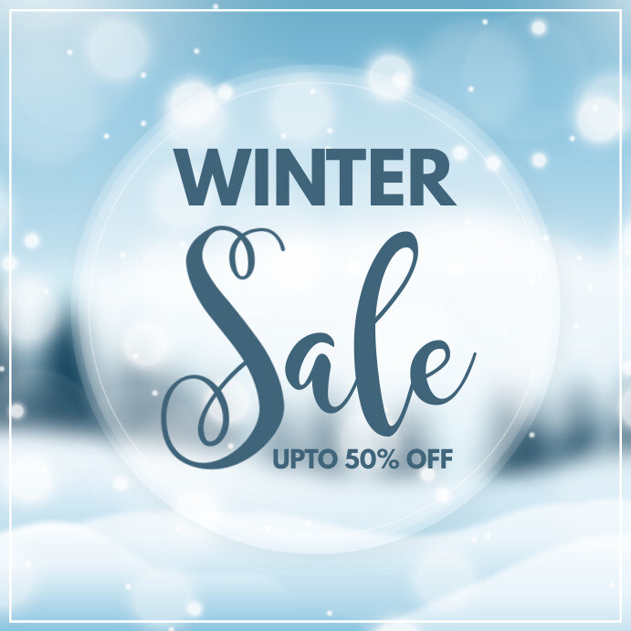 winter, christmas sale, winter sale Instagram Post template