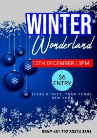 winter, winter wonderland, hello winter A5 template