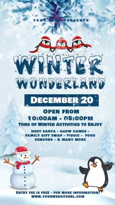 hello winter,winter festival,winter event Instagram Story template