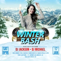 Winter Bash Flyer / Poster Template Cuadrado (1:1)