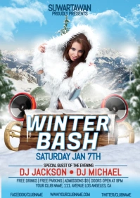 Winter Bash Party A4 template