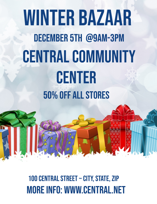 Sample Flyer Bazaar Winter Bazaar Template | PosterMyWall