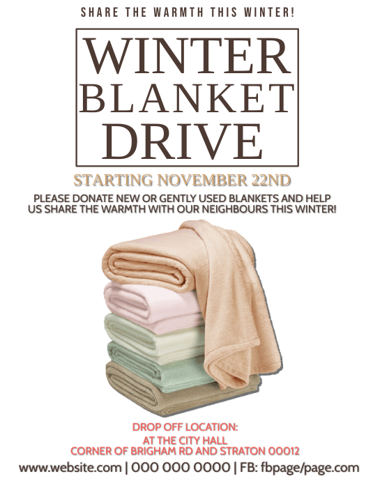 Winter Blanket Drive Flyer Template PosterMyWall