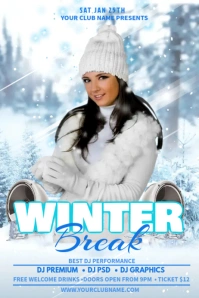Winter Break โปสเตอร์ template