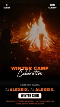 winter camp Instagram Story template