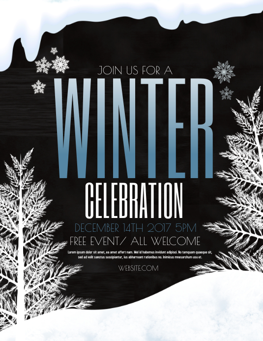 Winter Celebration Template Postermywall