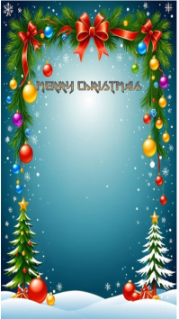 Winter Christmas frame Instagram Story template