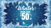 Winter Christmas Holiday Mega Sale Display digitale (16:9) template