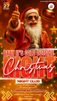 Winter Christmas Party Event Ad Design Template Instagram Story