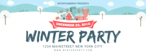 Winter Christmas Party Facebook Banner