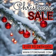 Grau Christmas Sale Promotion Quadrato Template