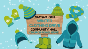 Winter Clothing Drive Digital Template Ekran reklamowy (16:9)