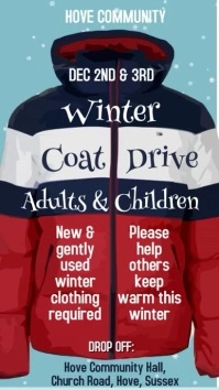 Winter Clothing Drive Video Template Digital Display (9:16)