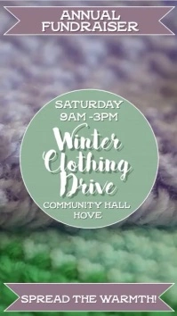Winter Clothing Drive Video Template Digital Display (9:16)
