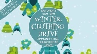 Winter Clothing Drive Video Template Цифровой дисплей (16 : 9)