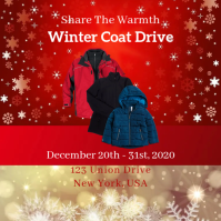 Winter Coat Drive Instagram Post template