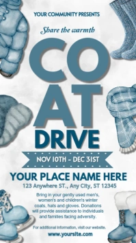 Winter Coat Drive Digital Display template
