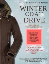 Winter Coat Drive Flyer Template Volante (Carta US)