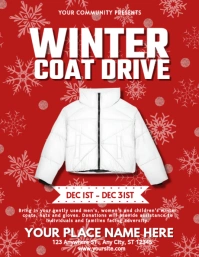 Winter Coat Drive Flyer Template. Volantino (US Letter)