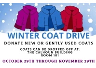 Winter coat drive fundraising event Postcard template