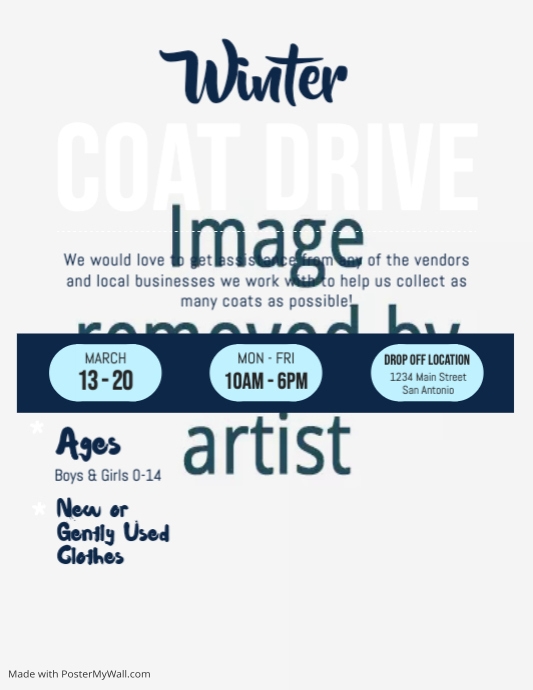 Copy of Winter Coat Drive Fundraising Flyer PosterMyWall