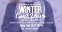 Winter Coat Drive Snowflakes Imagen Compartida en Facebook template