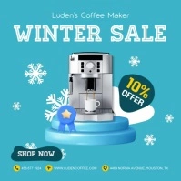 Winter Coffee Machine Sale Slideshow Post Quadrat (1:1) template