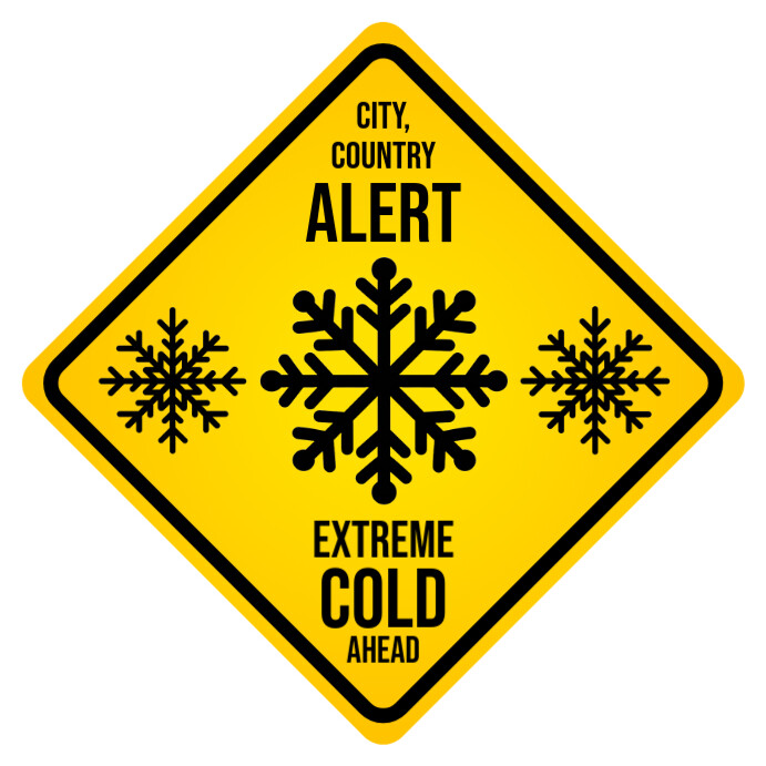 Winter Cold Alert Post Template | PosterMyWall
