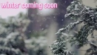 Winter coming soon video YouTube Thumbnail template