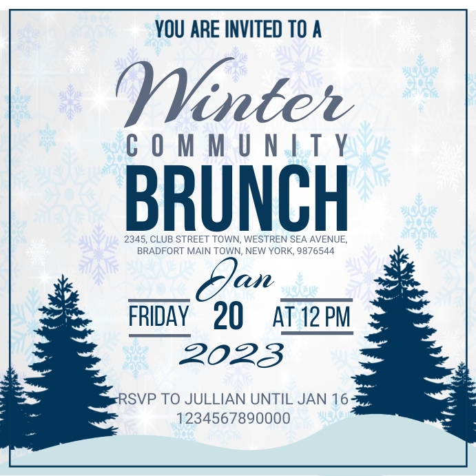 Copy of Winter Community Brunch | PosterMyWall