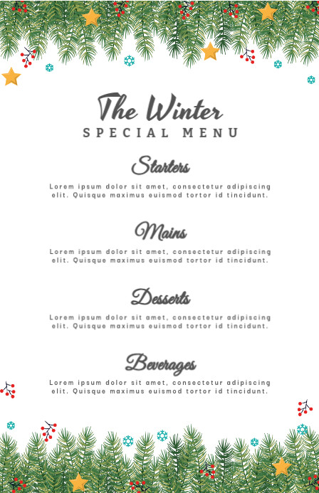 Winter Tabloid template