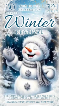 Winter Ecrã digital (9:16) template