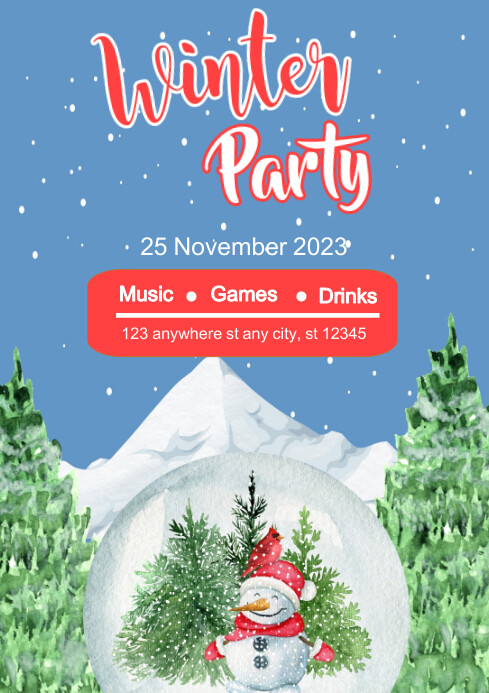 Winter Template PosterMyWall