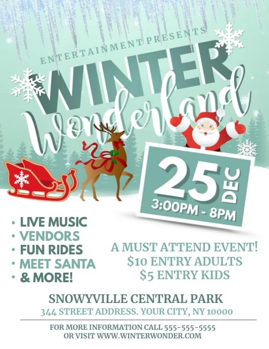 Winter Rent Promo Flyer WINTER Template | PosterMyWall