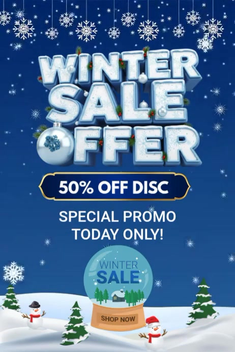 Winter Sale Offer Template | PosterMyWall