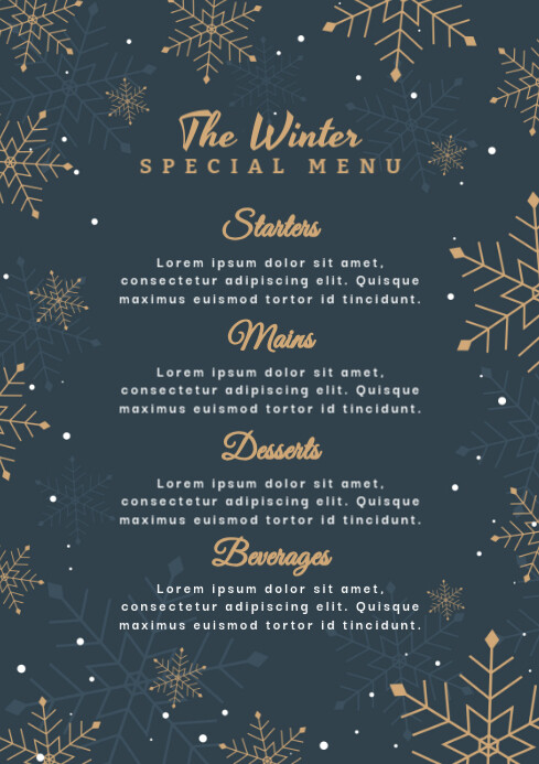 Winter A4 template