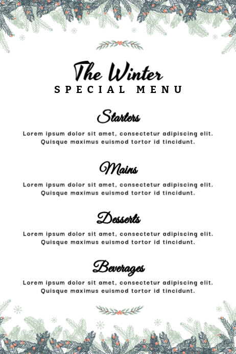 Winter Plakkaat template