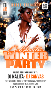 Winter Dj Night Party Instagram Story template
