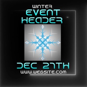 winter event ad digital video Logótipo template