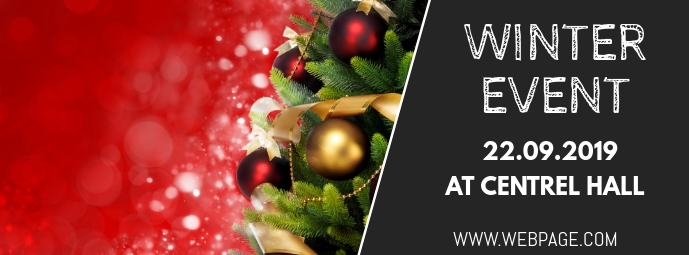 Winter event facebook cover template