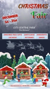 Christmas Market free ad Digital Display (9:16) template