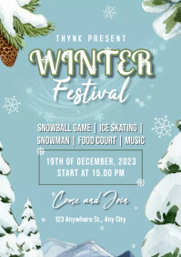 Winter Festival Invitation Template | PosterMyWall
