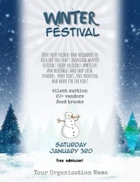winter festival Flyer Template Volantino (US Letter)